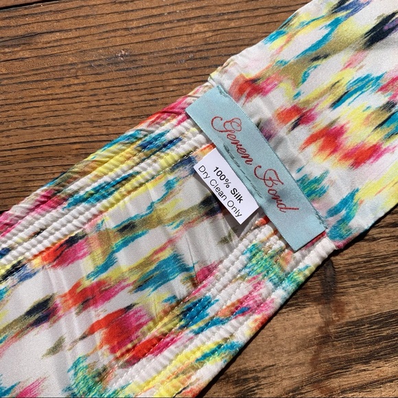 Geren Ford Pattern Silk Head Scarf - Picture 7 of 7